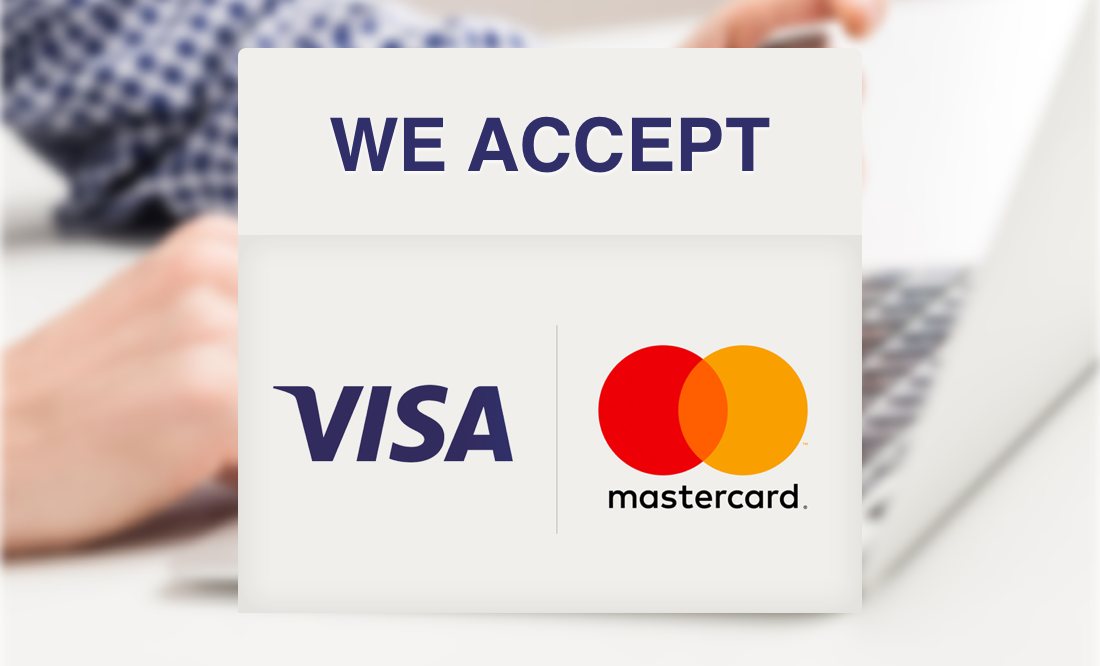 We accept online payments - Visa/Mastercard